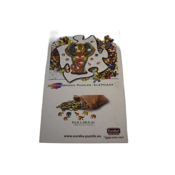 Rainbow Wooden Puzzles Elephant - Eureka! - Puzzle Bois 120 pièces For