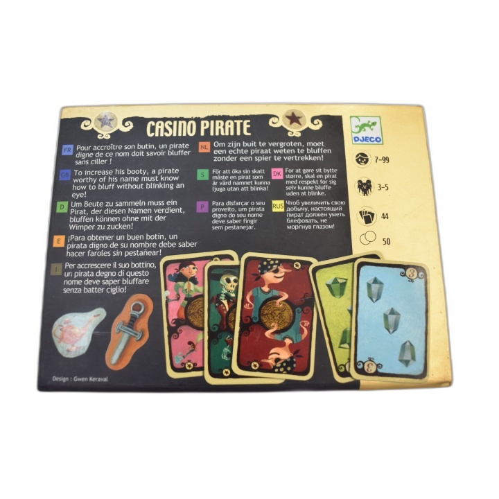 Casino Pirate Djeco - Jeu de Stratégie et Bluff - 2 Joueurs - Dès 7 an
