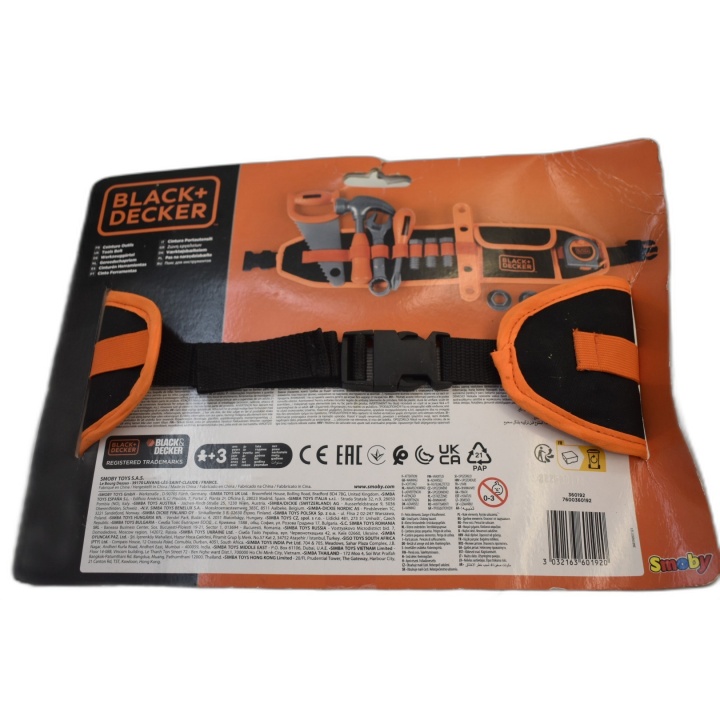 Black+Decker Smoby - Ceinture Outils Enfant - Jeu d'Imitation - 3 ans+