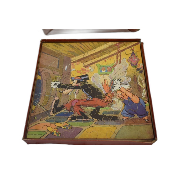 Les Trois Petits Cochons Walt Disney - Jeu de Patience Puzzle Vintage