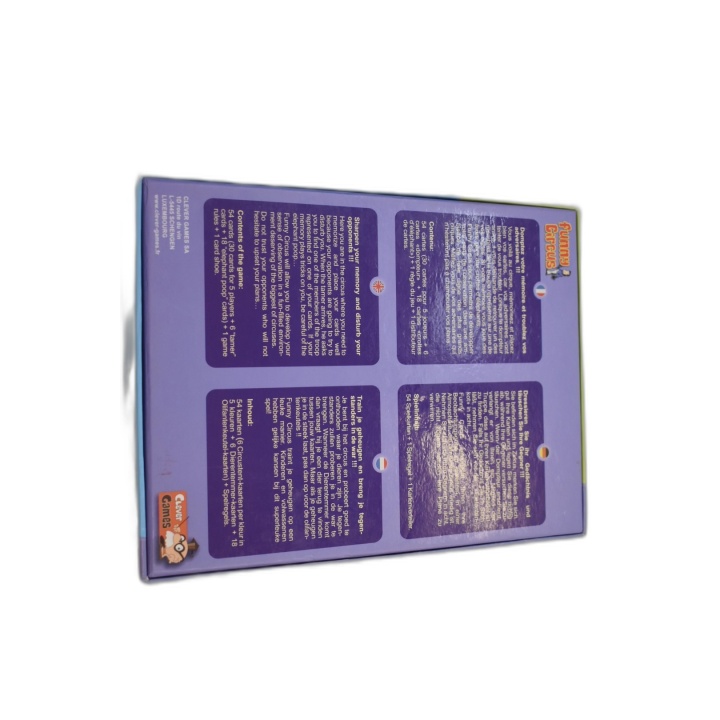 Funny Circus - Clever Games - Jeu de cartes enfant 2-5 Joueurs - 4 ans