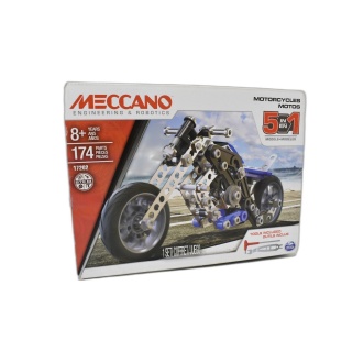 Meccano Motorcycles 5 en 1 - Spin Master - Construction Métal 174 pièc