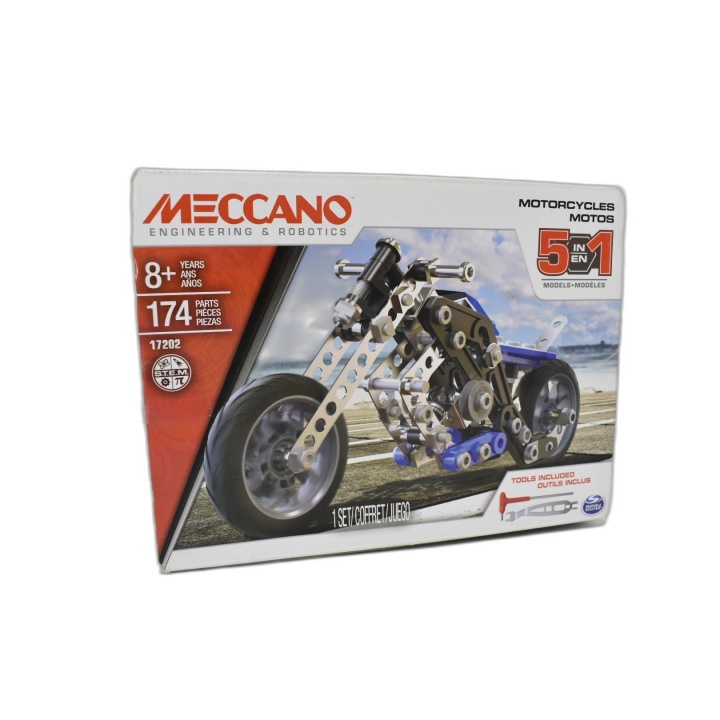 Meccano Motorcycles 5 en 1 - Spin Master - Construction Métal 174 pièc