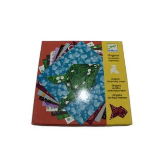 Djeco Origami 100 Feuilles Imprimées - Kit Créatif Pliage Papier Enfan