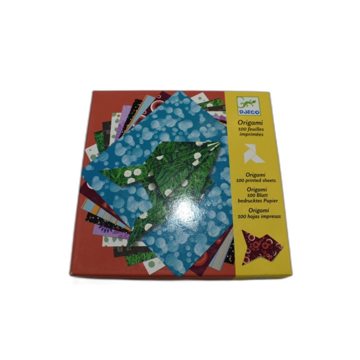 Djeco Origami 100 Feuilles Imprimées - Kit Créatif Pliage Papier Enfan