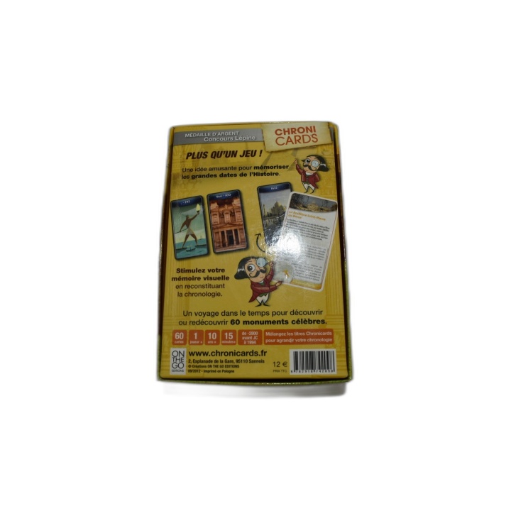Chroni Cards Monuments - On The Go Editions - Jeu Chronologie 1 Joueur