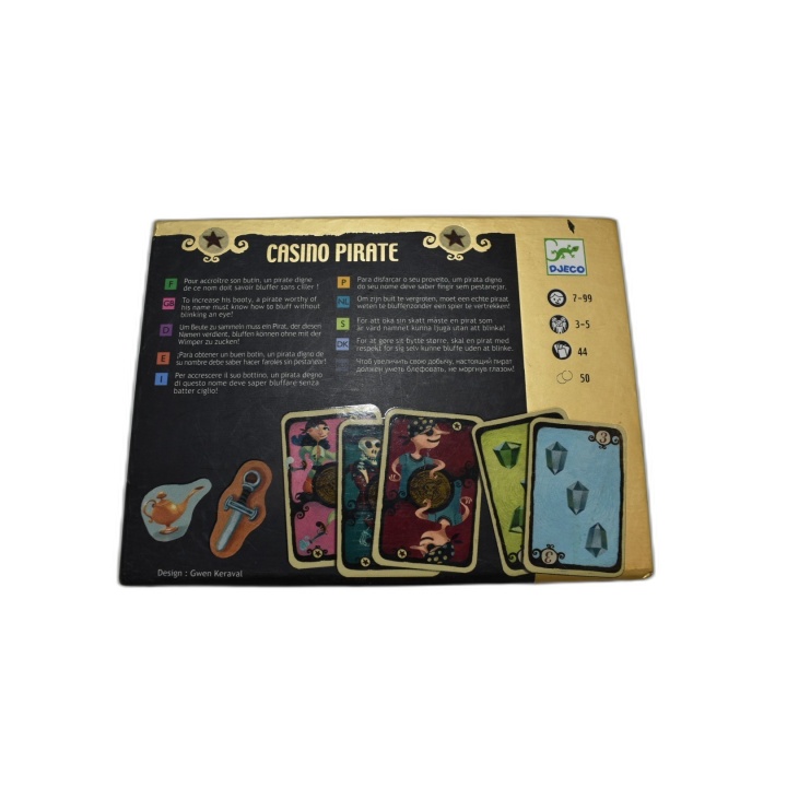 Casino Pirate - Djeco - Jeu de Cartes Stratégie et Bluff - 2 Joueurs -