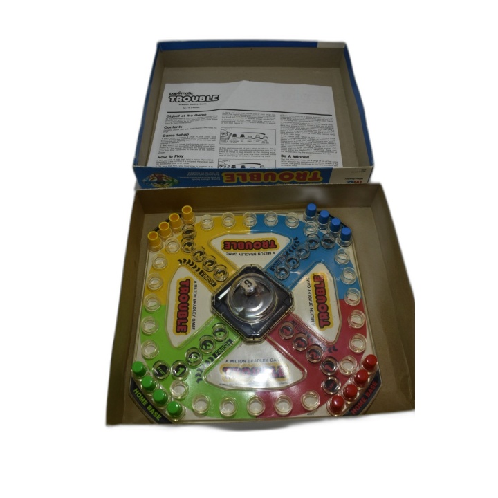 Trouble Pop-O-Matic Milton Bradley MB - Jeu Course 2-4 Joueurs - Dès 5