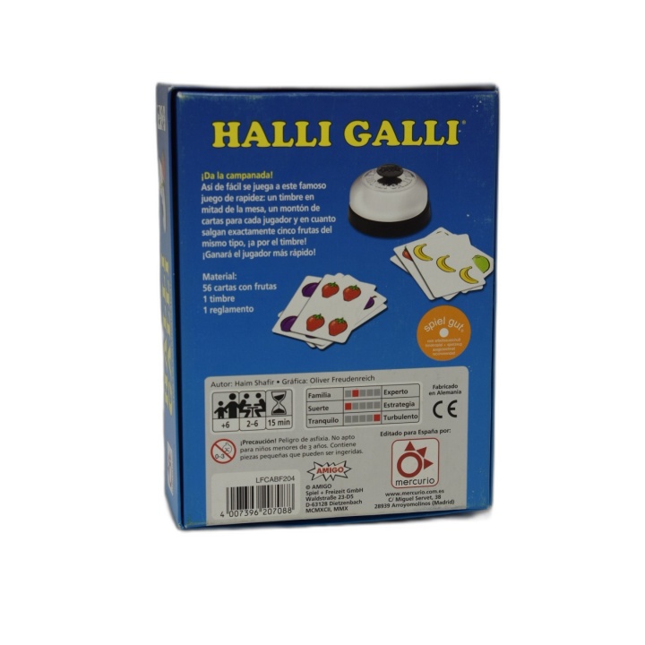 Halli Galli - Mercurio - Jeu de rapidité et réflexes 2-6 joueurs - Dès