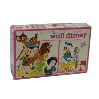 Walt Disney Domino-Puzzle Nathan Vintage - Bambi Donald Blanche-Neige