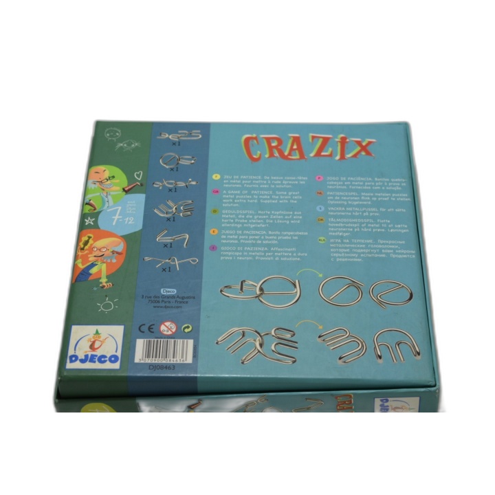 Crazix Djeco - Set 6 Casse-Têtes Métalliques - Jeu de Patience - 7-12