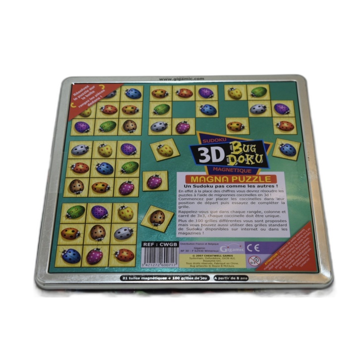 Bug Doku 3D Magnétique Gigamic - Sudoku Coccinelles - Magna Puzzle 81