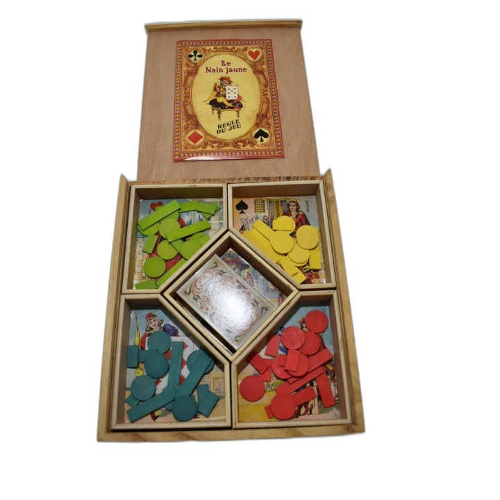 Le Nain Jaune - Jeu de Cartes Classique en Coffret Bois - Famille 2-6