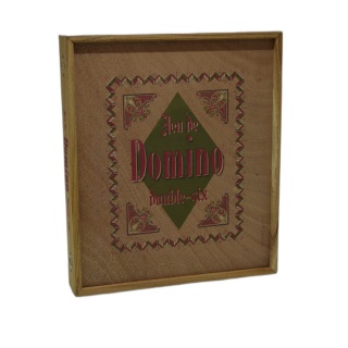 Jeu de Domino Double-Six - Coffret Bois Vintage - Jeu Classique Famili