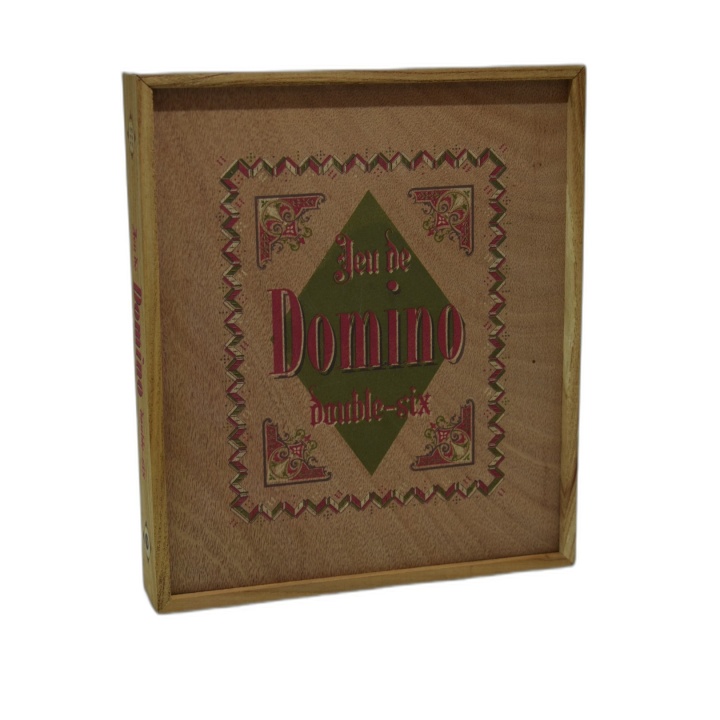 Jeu de Domino Double-Six - Coffret Bois Vintage - Jeu Classique Famili