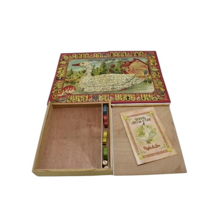 Grand Jeu de l'Oie - Coffret Bois - Jeu Classique Famille - 2 Joueurs+