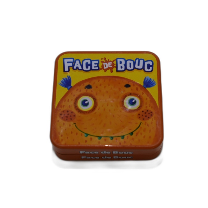 Face de Bouc - Jeu de cartes rigolo enfants - Boîte métal - Occasion