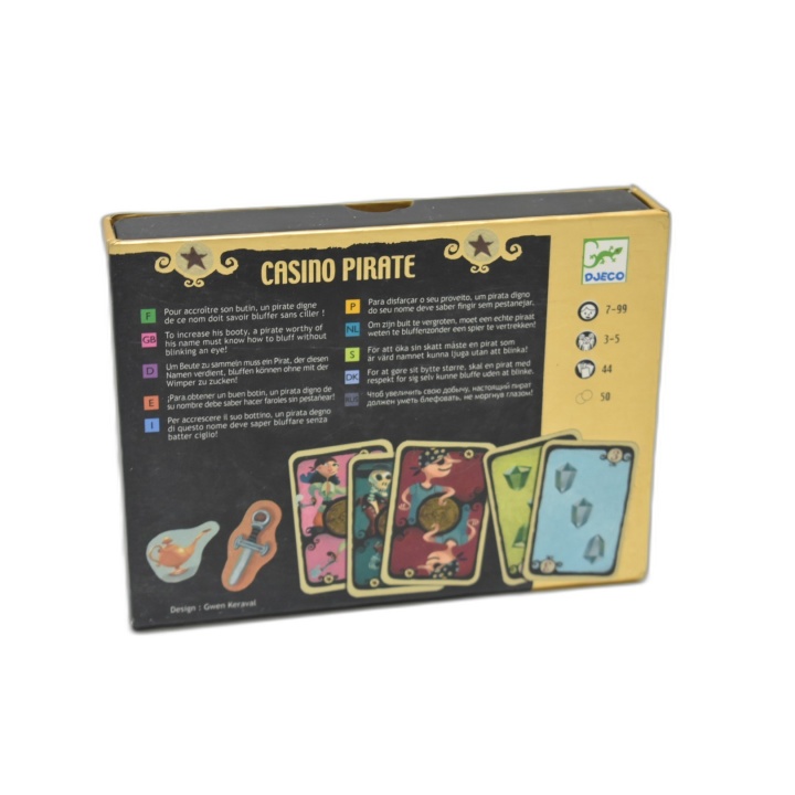 Casino Pirate - Djeco - Jeu de Cartes Stratégie et Bluff - 7 ans+ - Oc