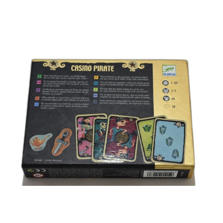 Casino Pirate - Djeco - Jeu de Cartes Stratégie et Bluff - 7 ans+ - Oc