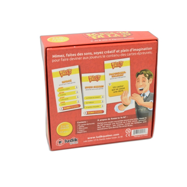 Kesse-Tu Fa Là ? - Ludik Québec - Jeu de Mime & Épreuves 2-20 Joueurs 