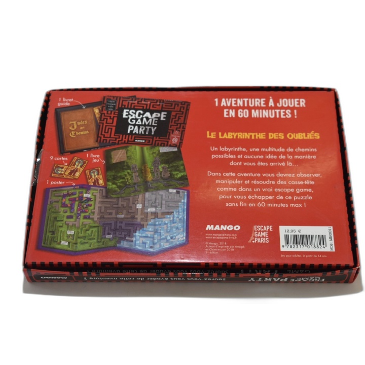 Escape Game Party Le Labyrinthe des Oubliés - Mango - Jeu Enigmes 60 m
