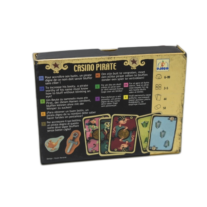 Casino Pirate - Djeco - Jeu de Cartes Stratégie et Bluff - 6 ans - Occ
