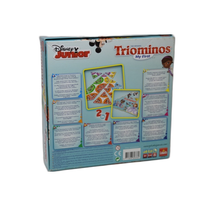 Triominos My First Disney Junior Goliath - Jeu 2en1 Chiffres & Puzzle