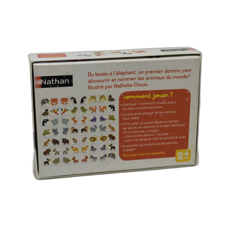 Mon Premier Domino Animaux - Nathan - Jeu Éducatif Enfant - 28 Dominos