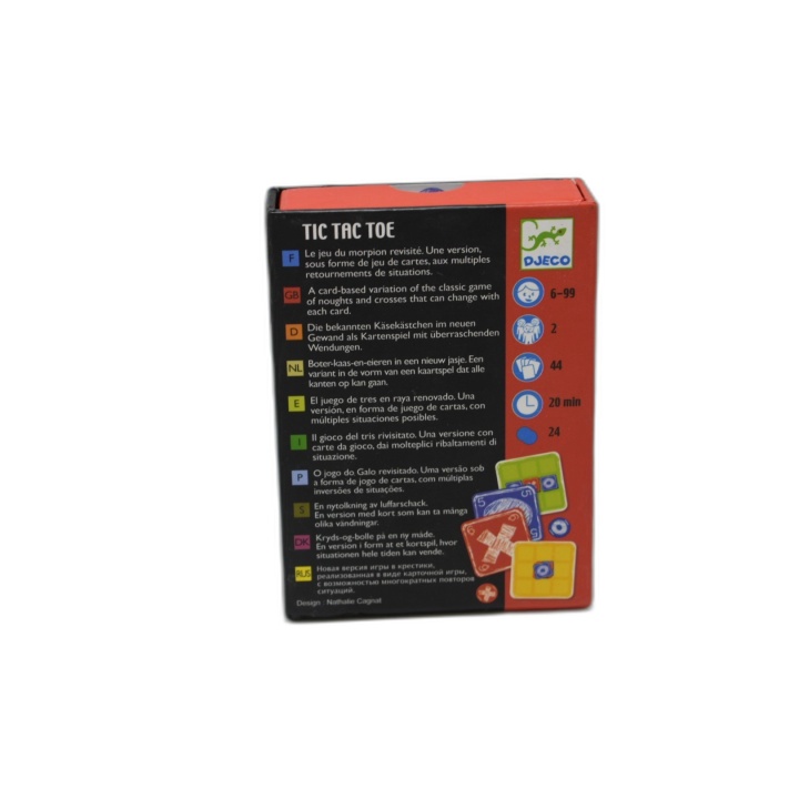 Tic Tac Toe Djeco - Jeu de Cartes Morpion Revisité - 2 Joueurs - 6 ans