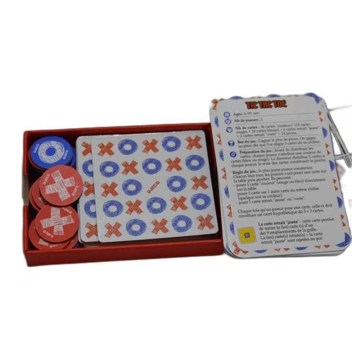 Tic Tac Toe Djeco - Jeu de Cartes Morpion Revisité - 2 Joueurs - 6 ans