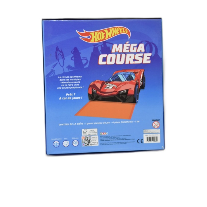Hot Wheels Méga Course - Jeu de Société Course 2-4 Joueurs - Dès 4 ans