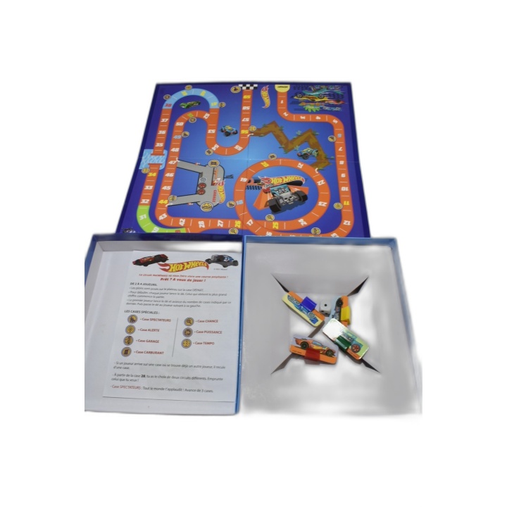 Hot Wheels Méga Course - Jeu de Société Course 2-4 Joueurs - Dès 4 ans
