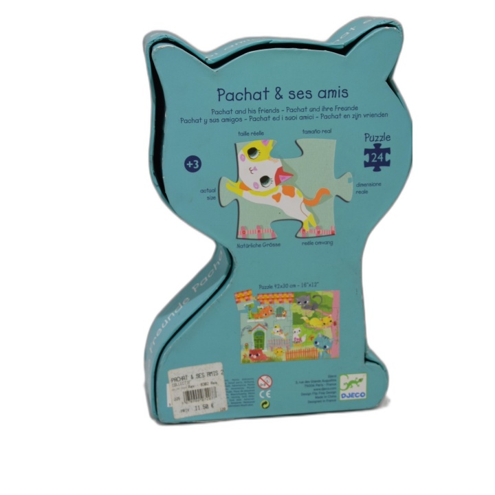 Djeco Puzzle Géant Chat 24 Pièces - Silhouette Chat - Enfant 3 ans+ -
