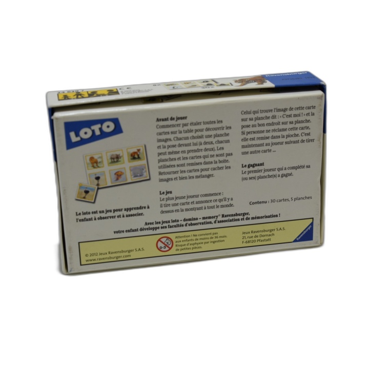 Loto Animaux Ravensburger - Jeu Éducatif Enfant 3 ans+ - 30 Cartes 5 P