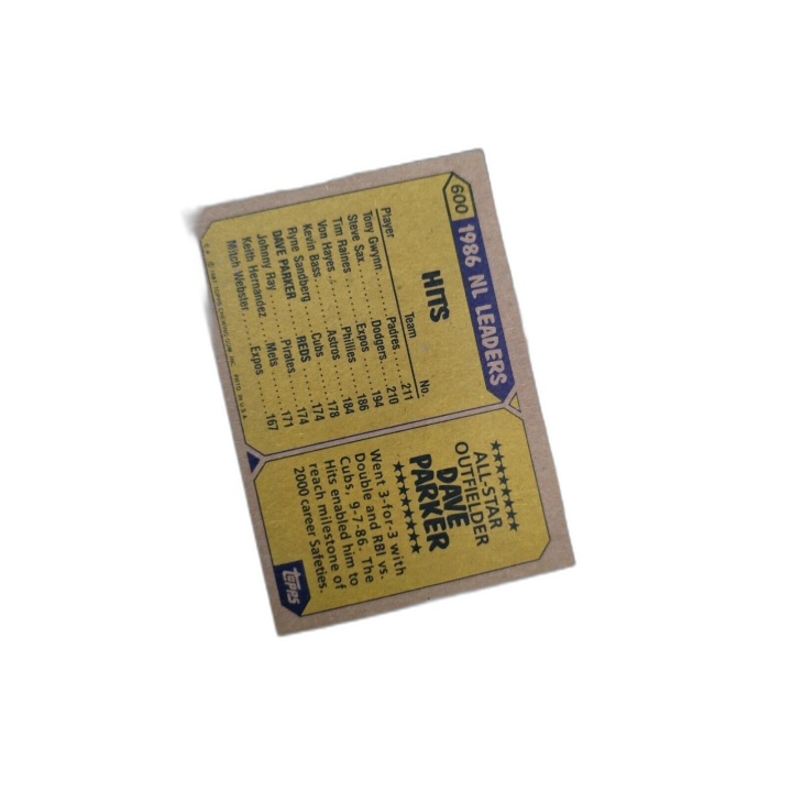 Gros Lot De Cartes 1987 Topps National League Leaders Cards Baseball