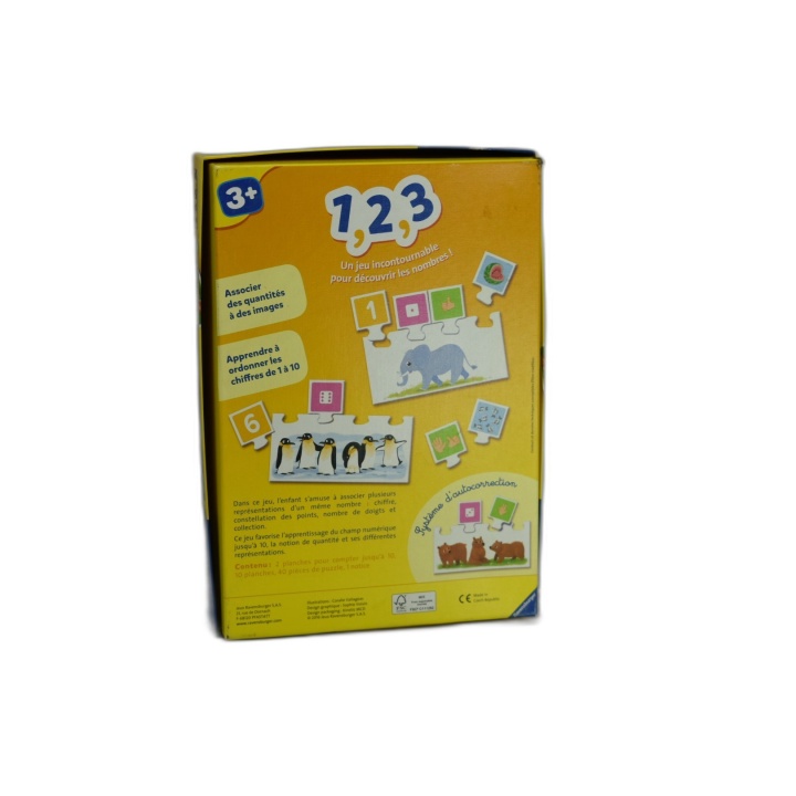 1,2,3 Ravensburger - Jeu Éducatif Chiffres Enfant 3 ans+ - Puzzle Appr