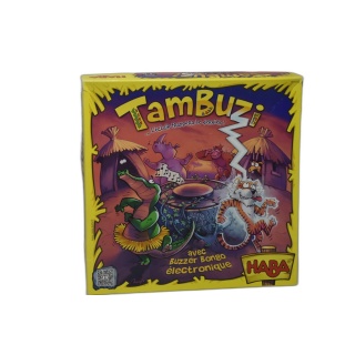 Tambuzi - HABA - Jeu Réflexes Buzzer Bongo Électronique 2-6 Joueurs -