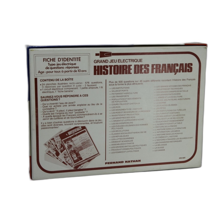 Histoire des Français - Nathan - Grand Jeu Électrique Éducatif Pierre