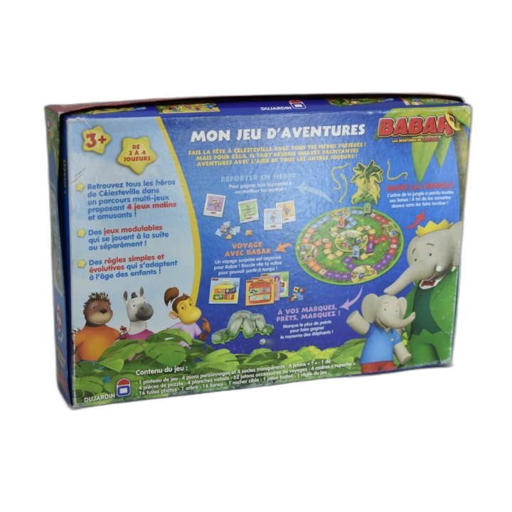 Babar Mon Jeu d'Aventures - Dujardin - 4 Jeux en 1 - 2-4 Joueurs - Dès