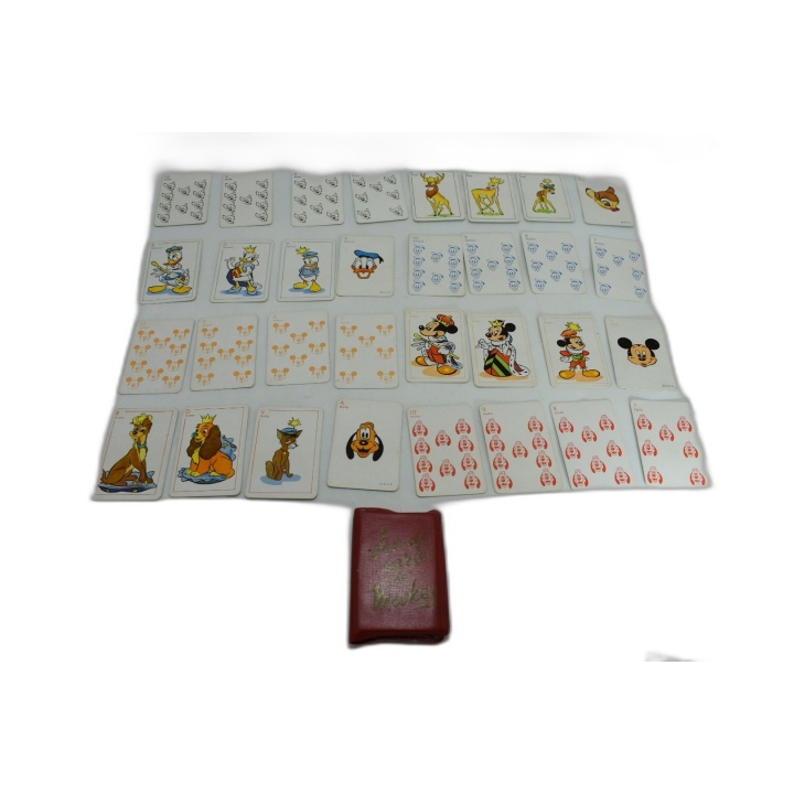 Jeu de Cartes Disney Vintage - Mickey Bambi Donald Pluto - 32 Cartes O