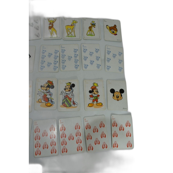 Jeu de Cartes Disney Vintage - Mickey Bambi Donald Pluto - 32 Cartes O
