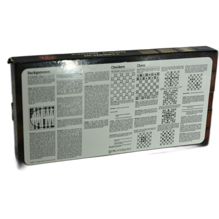Coffret 3 en 1 Backgammon Échecs Dames - Jeux Classiques - 2 Joueurs -