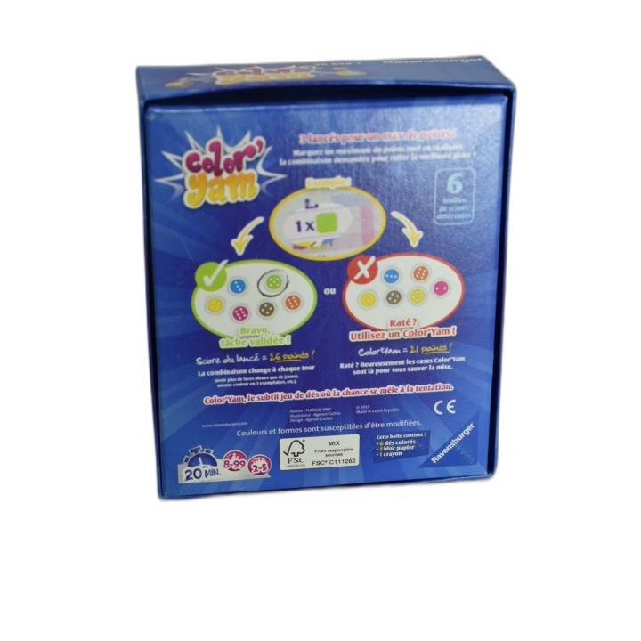Color'Yam - Ravensburger - Jeu de dés couleurs 2-5 joueurs - 8 ans - O