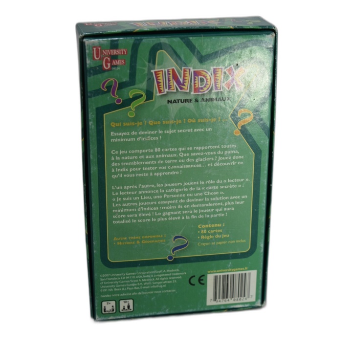 Indix Nature & Animaux - University Games - Jeu de cartes devinettes -
