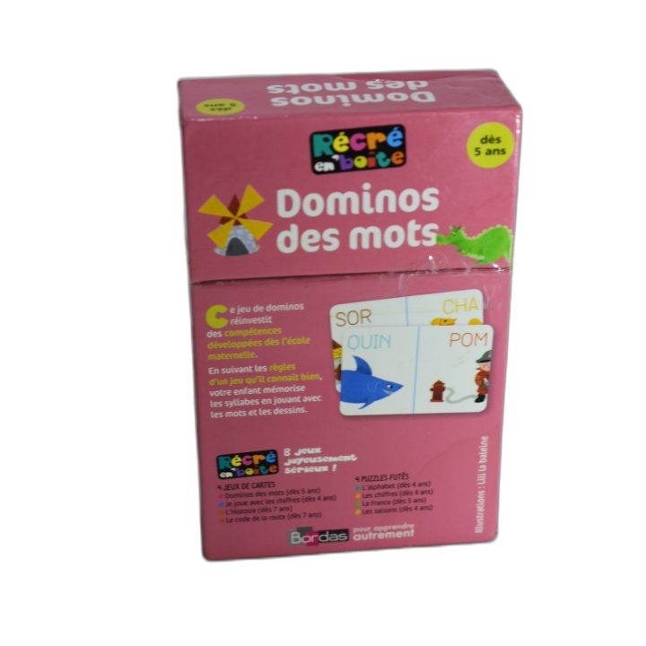 Dominos des Mots - Bordas Récré en Boîte - Jeu Éducatif Lecture Enfant