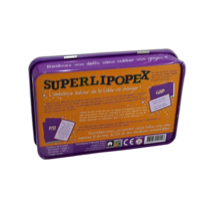Superlipopex - Jeu de défis et gages - Boîte métal - 3 à 6 Joueurs - 9