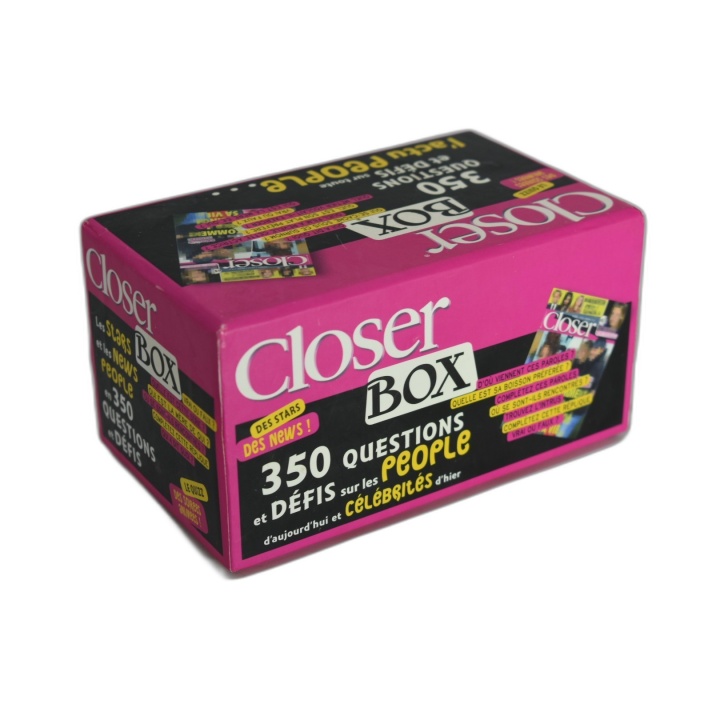 Closer Box - 350 Questions People & Célébrités - Jeu de Cartes Quiz -