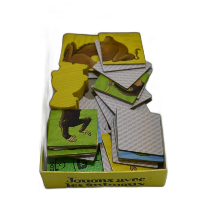 Jouons avec les Animaux - Jeu Éducatif Enfant Cartes & Pièces Bois - O