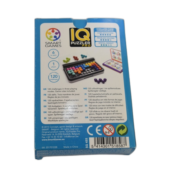 IQ Puzzler Pro - Smart Games - Casse-tête 1 Joueur 120 Défis - 6 ans -