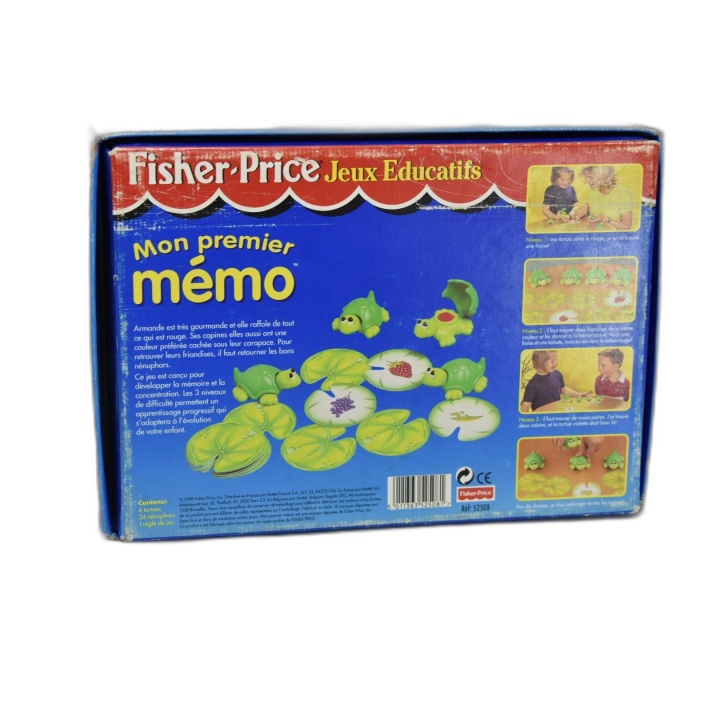 Mon Premier Mémo - Fisher-Price - Jeu Mémoire Enfant 3 Niveaux - Tortu